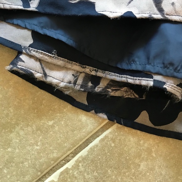 Dylan Gray Navy & Pinkish Silver Floral Prom Gown - Picture 7 of 10